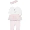 Little Me - Conjunto de tutu e bandana de bailarina para bebê, rosa