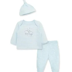 Little Me - Conjunto e chapéu de malha interlock Little Lambs