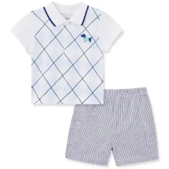 Little Me - Conjunto Polo Curto para Bebê Menino Colocar Cachorrinhos