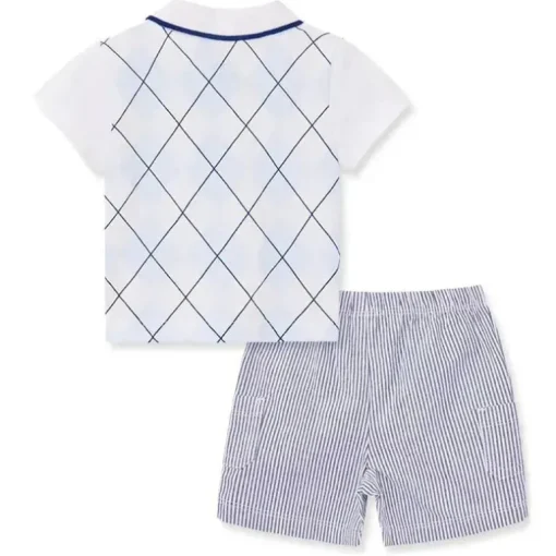 Little Me - Conjunto Polo Curto para Bebê Menino Colocar Cachorrinhos