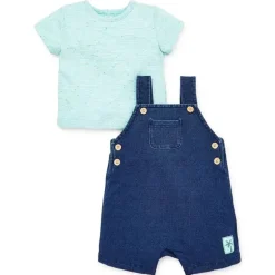 Little Me - Conjunto Shortall Ilha, Azul