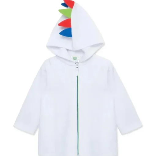 Little Me - Dino Robe Coverup, White