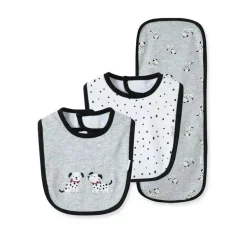Little Me - Dálmata Bib Burp, Cinza