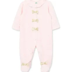 Little Me - Footie com pontos dourados, rosa