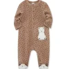 Little Me - Fuzzy Bear Footie, Marrom