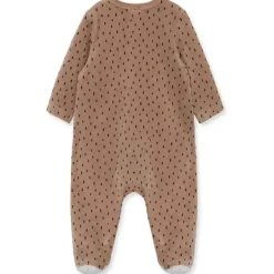 Little Me - Fuzzy Bear Footie, Marrom