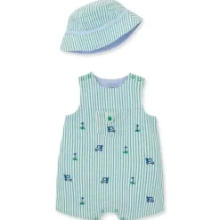 Little Me - Macacão e chapéu de golfe para bebês, verde