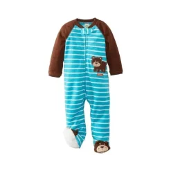 Little Me - Manta Urso Bebé Menino Fleece Castanho