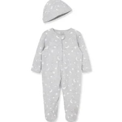 Little Me - Moon &amp; Stars Footie, cinza