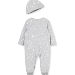 Little Me - Moon &amp; Stars Footie, cinza