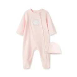 Little Me - New World Girl Footie &amp; Hat, Rosa