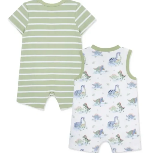 Little Me - 2Pk Baby Boy Dinos Rompers