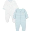 Little Me - 2Pk Baby Boy Wonder Footies Azul