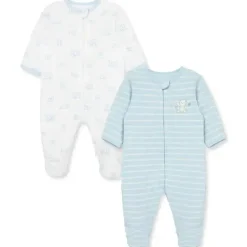 Little Me - 2Pk Baby Boy Wonder Footies Azul