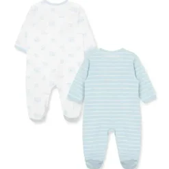 Little Me - 2Pk Baby Boy Wonder Footies Azul