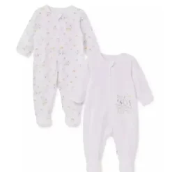 Little Me - 2Pk Baby Boys Lucky Pups Footies