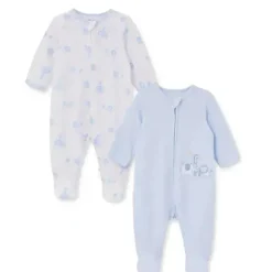 Little Me - 2Pk Baby Boys Magic Safari Footies