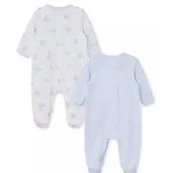 Little Me - 2Pk Baby Boys Magic Safari Footies