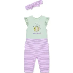 Little Me - 3Pk Baby Girl Bee Happy Bodysuit & Pant Set