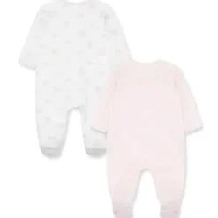 Little Me - 2Pk Baby Girl Charms Footies Rosa