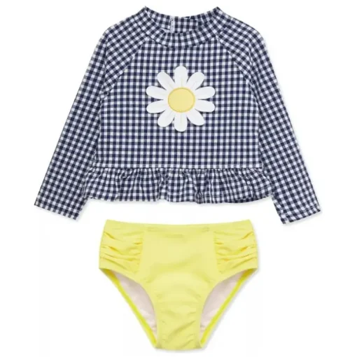 Little Me - 2Pk Baby Girls Gingham Rashguard Swim Set