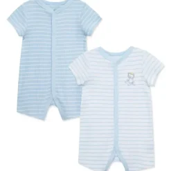 Little Me - 2Pk Safari Baby Boy Romper Blue