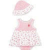 Little Me - Popover e chapéu de morangos para bebê