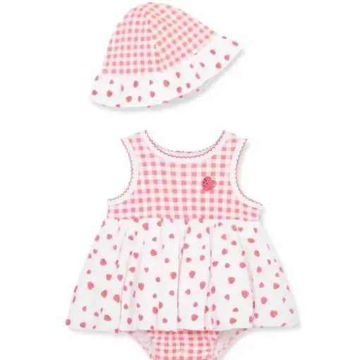Little Me - Popover e chapéu de morangos para bebê