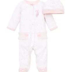 Little Me - Prima Ballerina Footie/Chapéu, Branco/Rosa