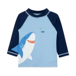 Little Me - Shark Long Sleeve Rashguard, Blue