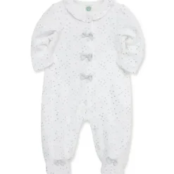Little Me - Silver Hearts Footie, Marfim