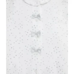 Little Me - Silver Hearts Footie, Marfim