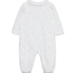 Little Me - Silver Hearts Footie, Marfim