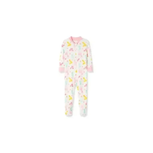 Little Me - Woodland Zip Front One Piece, Rosa