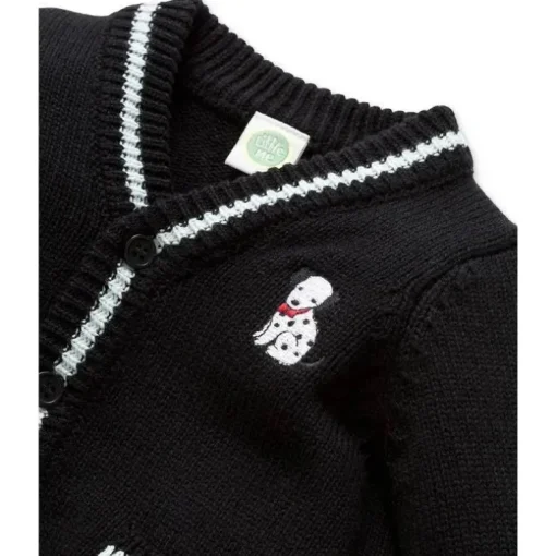 Little Me Signature Luxury Collection Baby Boys Puppy Cardigan Set 3 peças, suéter, calça e gravata borboleta, azul marinho/claro