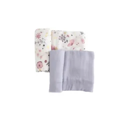 Little Unicorn - 2Pk Deluxe Musseline Swaddle, Fairy Garden 2
