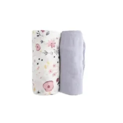 Little Unicorn - 2Pk Deluxe Musseline Swaddle, Fairy Garden 2