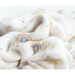 Little Unicorn - 2Pk Deluxe Musseline Swaddle, Rainbow Gingham