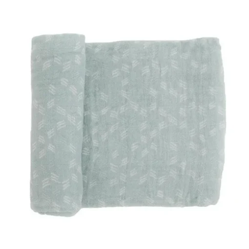 Little Unicorn - Swaddle de musselina de algodão simples, campo enevoado