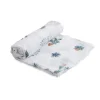 Little Unicorn - Swaddle de musselina de algodão simples, potes de espinhos