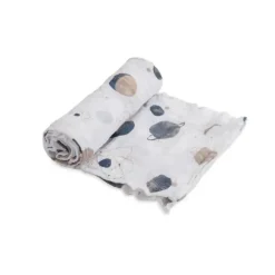 Little Unicorn - Swaddle de musselina de algodão simples, planetário