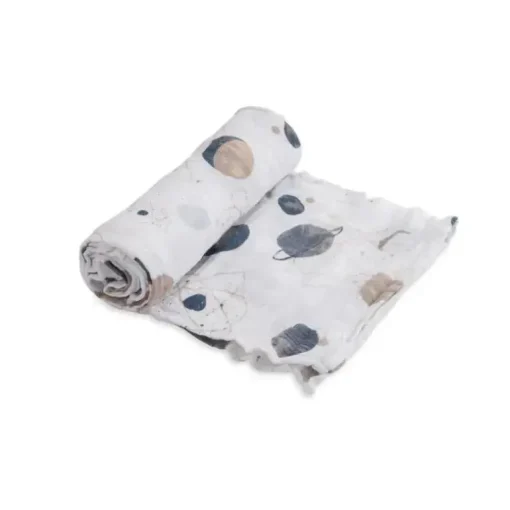Little Unicorn - Swaddle de musselina de algodão simples, planetário