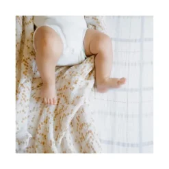 Little Unicorn - Swaddle de musselina de algodão simples, favo de mel