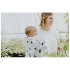 Little Unicorn - Swaddle de musselina de algodão simples, potes de espinhos