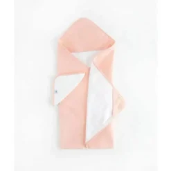 Little Unicorn - Toalha infantil de algodão com capuz e pano de limpeza, pétala de rosa
