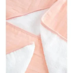 Little Unicorn - Toalha infantil de algodão com capuz e pano de limpeza, pétala de rosa
