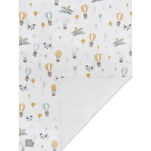 Living Textiles – Cobertor Jersey Sherpa, tecido premium fofo e aconchegante, para cima e para cima
