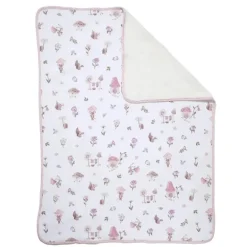 Living Textiles - Jersey Sherpa Blanket, Mushroom House
