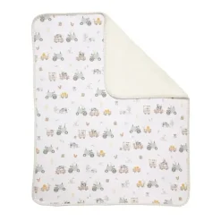 Living Textiles - Jersey Sherpa Blanket, Tractor Ride