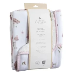 Living Textiles - Jersey Sherpa Blanket, Mushroom House